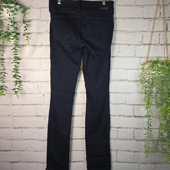 LEVEL 99 LILY SKINNY STRAIGHT LEG DARK DENIUM JEANS WOMENS SIZE 27 - Picture 2 of 6